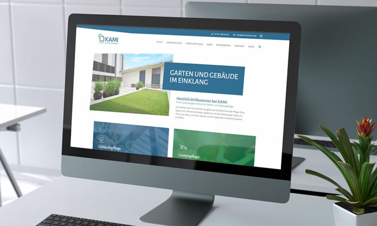 homepage webdesign Gartenpflege von Design Agentur Bochum